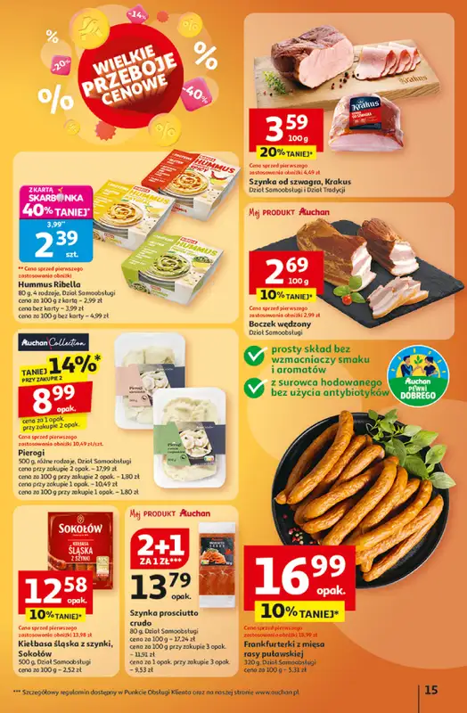 Auchan - gazetka promocyjna Gazetka Wielkie przeboje cenowe Hipermarket Auchan  do środy 15.10 - strona 15