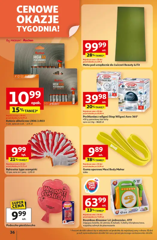 Auchan - gazetka promocyjna Gazetka Wielkie przeboje cenowe Hipermarket Auchan  do środy 15.10 - strona 36
