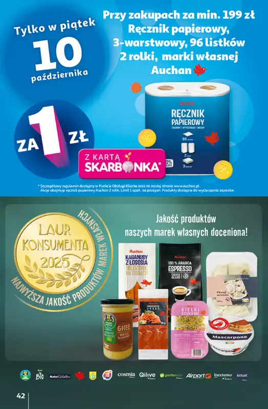 Auchan - gazetka promocyjna Gazetka Wielkie przeboje cenowe Hipermarket Auchan  do środy 15.10 - strona 42