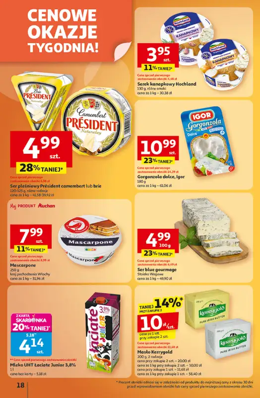 Auchan - gazetka promocyjna Gazetka Wielkie przeboje cenowe Hipermarket Auchan  do środy 15.10 - strona 18