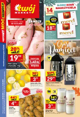 Twój Market - gazetka promocyjna Gazetka od środy 08.10 do wtorku 14.10 Twój Market - gazetka promocyjna Gazetka od środy 08.10 do wtorku 14.10