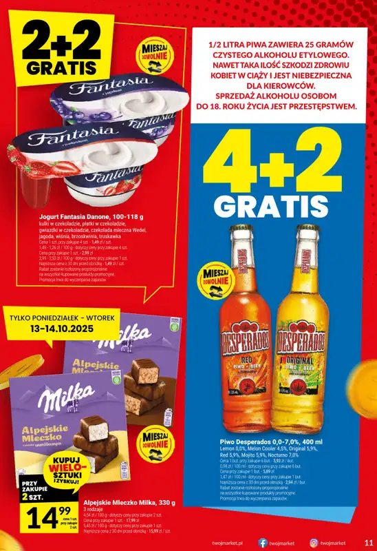 Twój Market - gazetka promocyjna Gazetka od środy 08.10 do wtorku 14.10 - strona 11
