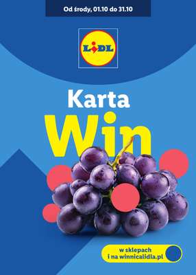 Lidl - gazetka promocyjna Karta Win od piątku 03.10 do piątku 31.10 Lidl - gazetka promocyjna Karta Win od piątku 03.10 do piątku 31.10