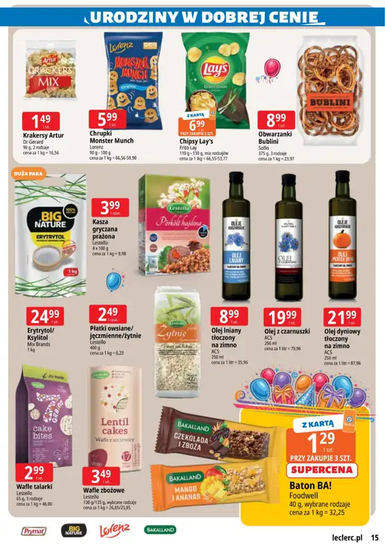 Leclerc - gazetka promocyjna Gazetka Zielona Góra od wtorku 07.10 do soboty 18.10 - strona 15