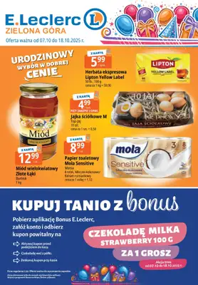 Leclerc - gazetka promocyjna Gazetka Zielona Góra od wtorku 07.10 do soboty 18.10 Leclerc - gazetka promocyjna Gazetka Zielona Góra od wtorku 07.10 do soboty 18.10