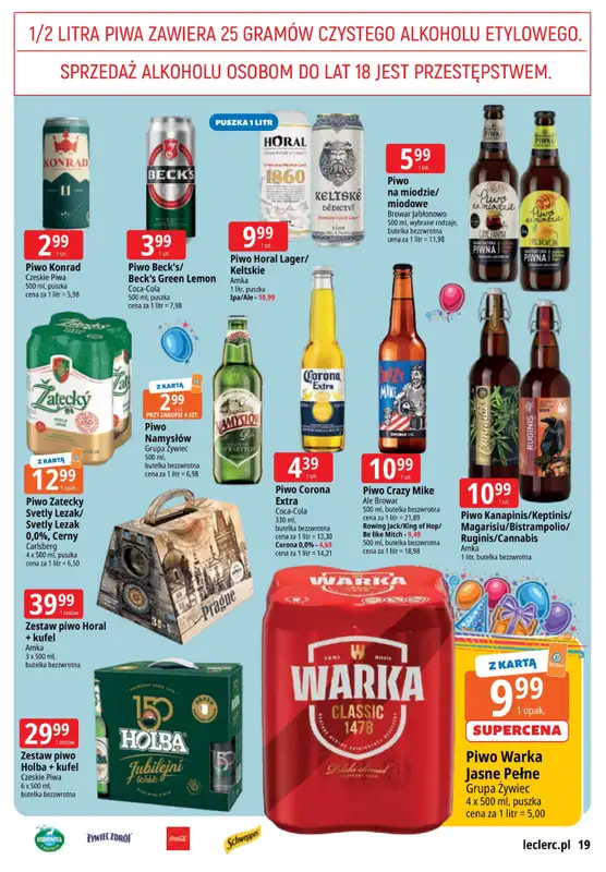 Leclerc - gazetka promocyjna Gazetka Zielona Góra od wtorku 07.10 do soboty 18.10 - strona 19