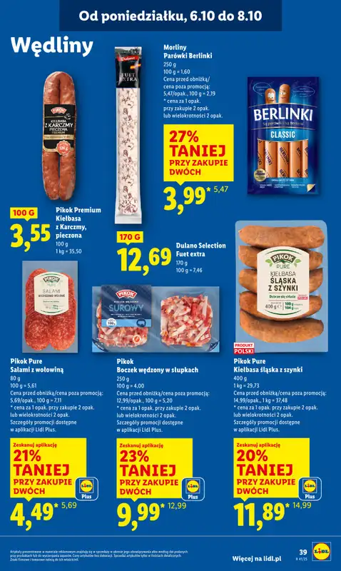 Lidl - gazetka promocyjna Oferta od poniedziałku od poniedziałku 06.10 do środy 08.10 - strona 39
