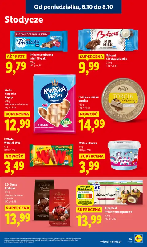 Lidl - gazetka promocyjna Oferta od poniedziałku od poniedziałku 06.10 do środy 08.10 - strona 47