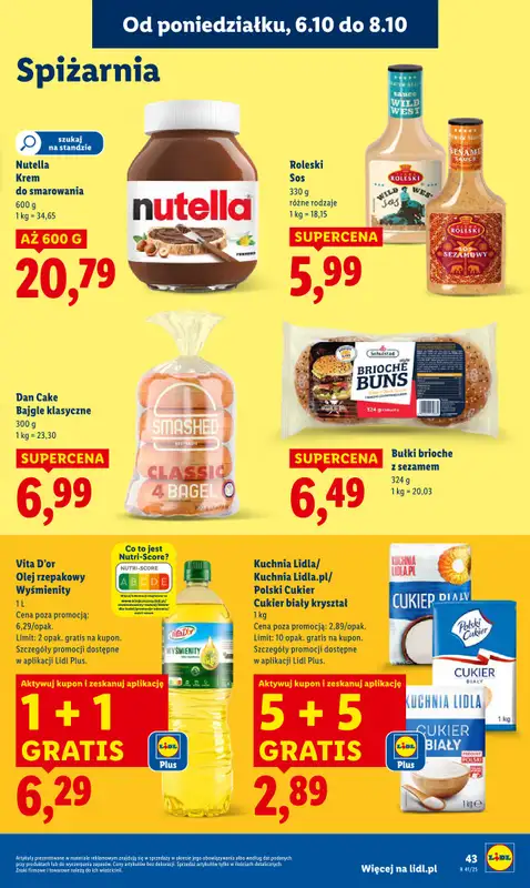 Lidl - gazetka promocyjna Oferta od poniedziałku od poniedziałku 06.10 do środy 08.10 - strona 43