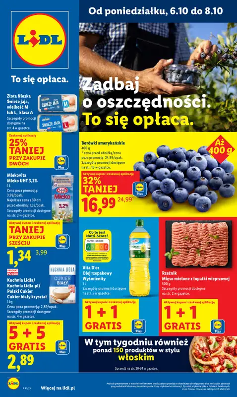Lidl - gazetka promocyjna Oferta od poniedziałku od poniedziałku 06.10 do środy 08.10