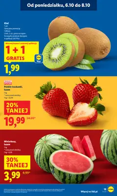 Lidl - gazetka promocyjna Oferta od poniedziałku od poniedziałku 06.10 do środy 08.10 - strona 19 Lidl - gazetka promocyjna Oferta od poniedziałku od poniedziałku 06.10 do środy 08.10 - strona 19