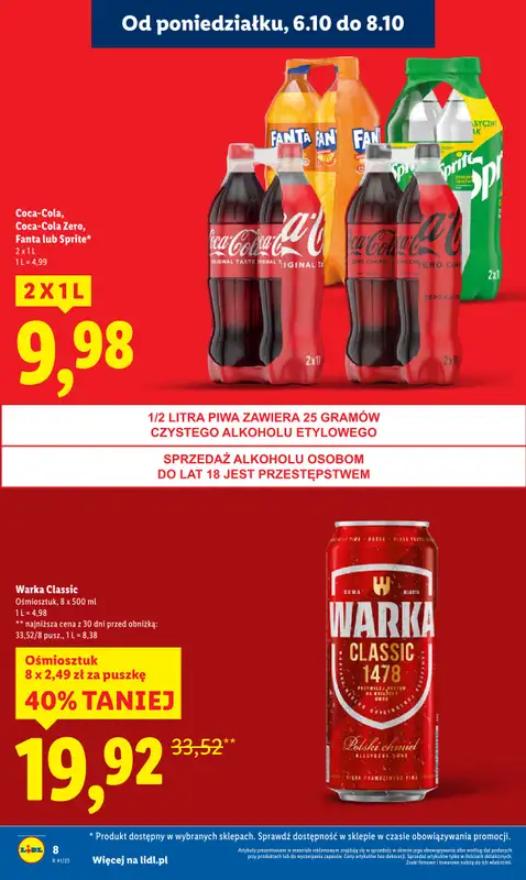 Lidl - gazetka promocyjna Oferta od poniedziałku od poniedziałku 06.10 do środy 08.10 - strona 8