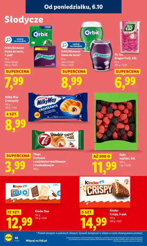 Lidl - gazetka promocyjna Oferta od poniedziałku od poniedziałku 06.10 do środy 08.10 - strona 46