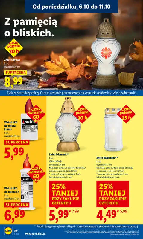 Lidl - gazetka promocyjna Oferta od poniedziałku od poniedziałku 06.10 do środy 08.10 - strona 62