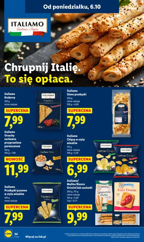 Lidl - gazetka promocyjna Oferta od poniedziałku od poniedziałku 06.10 do środy 08.10 - strona 34