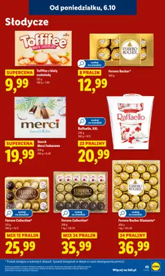 Lidl - gazetka promocyjna Oferta od poniedziałku od poniedziałku 06.10 do środy 08.10 - strona 45 Lidl - gazetka promocyjna Oferta od poniedziałku od poniedziałku 06.10 do środy 08.10 - strona 45