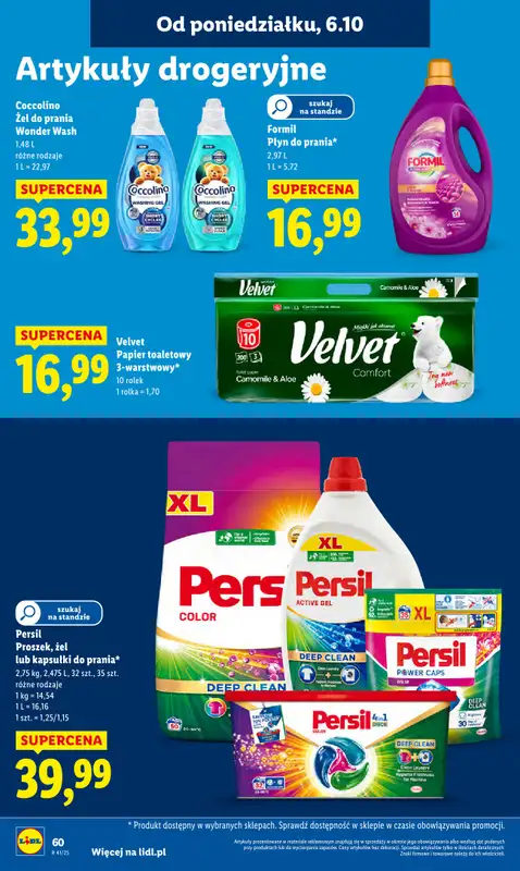 Lidl - gazetka promocyjna Oferta od poniedziałku od poniedziałku 06.10 do środy 08.10 - strona 60