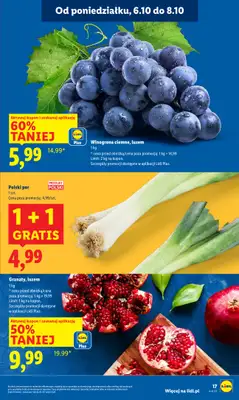 Lidl - gazetka promocyjna Oferta od poniedziałku od poniedziałku 06.10 do środy 08.10 - strona 17 Lidl - gazetka promocyjna Oferta od poniedziałku od poniedziałku 06.10 do środy 08.10 - strona 17