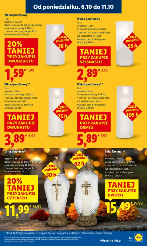 Lidl - gazetka promocyjna Oferta od poniedziałku od poniedziałku 06.10 do środy 08.10 - strona 63