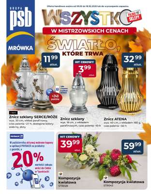 PSB Mrówka - gazetka promocyjna Gazetka od czwartku 09.10 do soboty 18.10