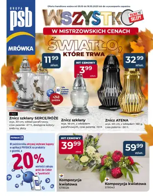PSB Mrówka - gazetka promocyjna Gazetka od czwartku 09.10 do soboty 18.10 PSB Mrówka - gazetka promocyjna Gazetka od czwartku 09.10 do soboty 18.10
