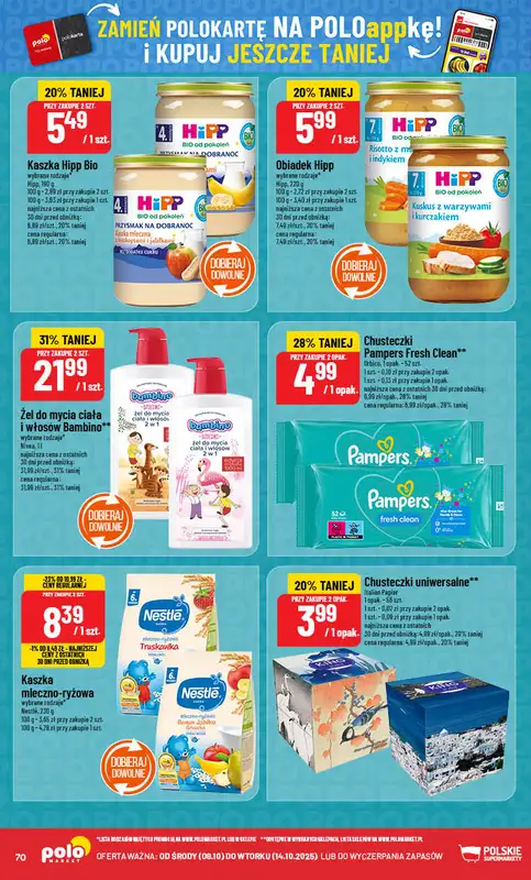POLOmarket - gazetka promocyjna Gazetka od środy 08.10 do wtorku 14.10 - strona 70