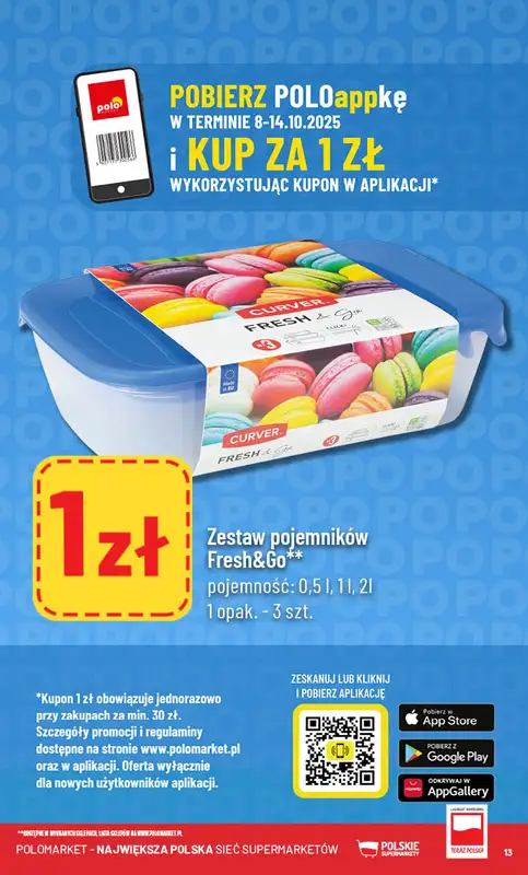 POLOmarket - gazetka promocyjna Gazetka od środy 08.10 do wtorku 14.10 - strona 13