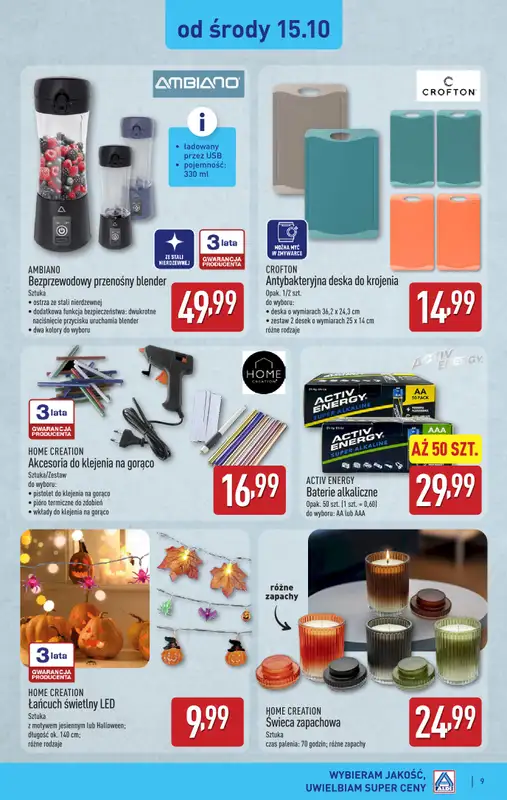 Aldi - gazetka promocyjna Aldi ma to coś! od poniedziałku 06.10 do soboty 18.10 - strona 9