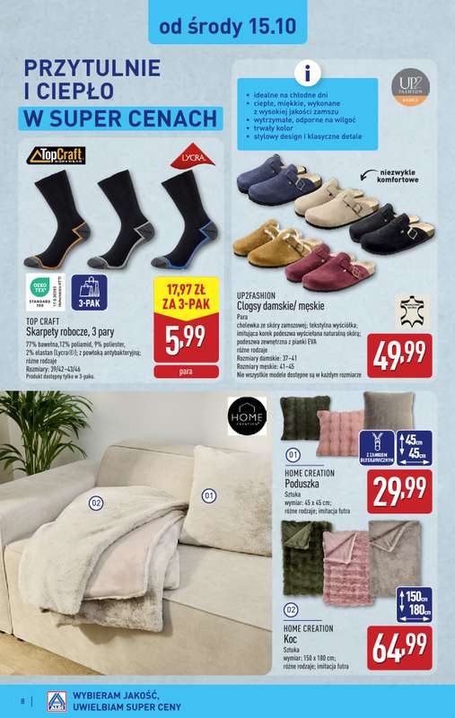 Aldi - gazetka promocyjna Aldi ma to coś! od poniedziałku 06.10 do soboty 18.10 - strona 8