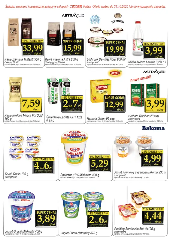 Społem - Blisko i Korzystnie - gazetka promocyjna Gazetka PSS Kalisz od środy 08.10 do piątku 31.10 - strona 4