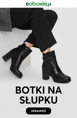 eobuwie.pl - gazetka promocyjna Jesienne botki damskie na słupku od wtorku 07.10  eobuwie.pl - gazetka promocyjna Jesienne botki damskie na słupku od wtorku 07.10