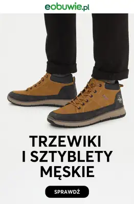 eobuwie.pl - gazetka promocyjna Trzewiki i sztyblety męskie od wtorku 07.10  eobuwie.pl - gazetka promocyjna Trzewiki i sztyblety męskie od wtorku 07.10