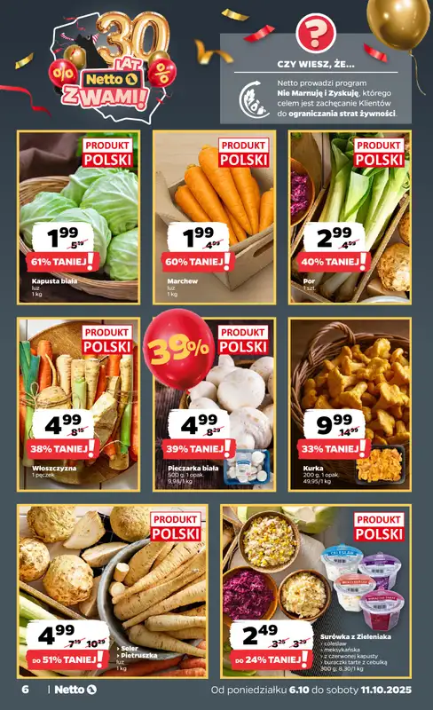 Netto - gazetka promocyjna Gazetka Spożywcza od poniedziałku 06.10 do soboty 11.10 - strona 6