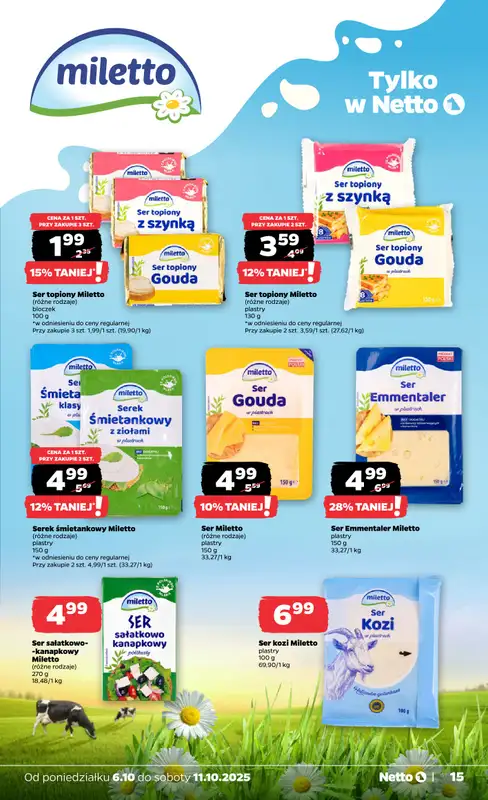 Netto - gazetka promocyjna Gazetka Spożywcza od poniedziałku 06.10 do soboty 11.10 - strona 15