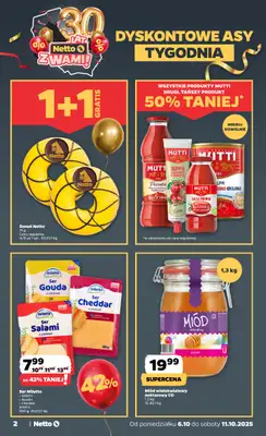 Netto - gazetka promocyjna Gazetka Spożywcza od poniedziałku 06.10 do soboty 11.10 - strona 2 Netto - gazetka promocyjna Gazetka Spożywcza od poniedziałku 06.10 do soboty 11.10 - strona 2