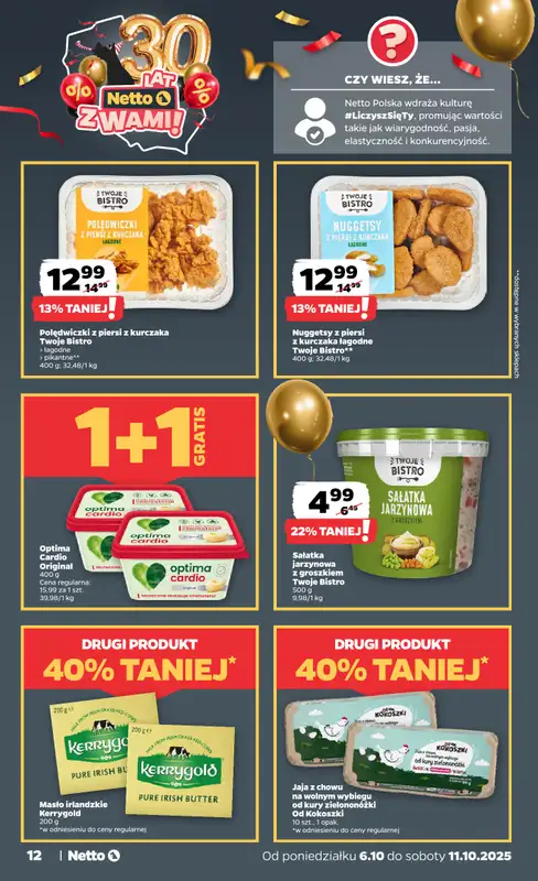 Netto - gazetka promocyjna Gazetka Spożywcza od poniedziałku 06.10 do soboty 11.10 - strona 12