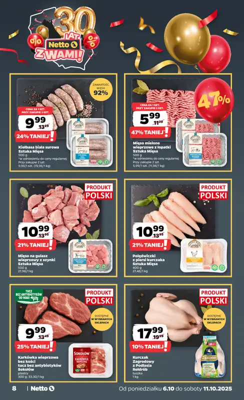 Netto - gazetka promocyjna Gazetka Spożywcza od poniedziałku 06.10 do soboty 11.10 - strona 8