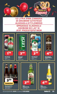 Netto - gazetka promocyjna Gazetka Spożywcza od poniedziałku 06.10 do soboty 11.10 - strona 23 Netto - gazetka promocyjna Gazetka Spożywcza od poniedziałku 06.10 do soboty 11.10 - strona 23