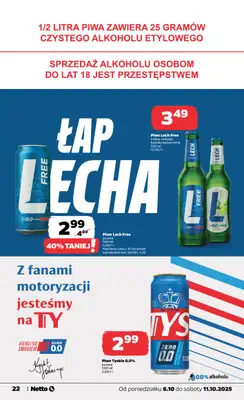Netto - gazetka promocyjna Gazetka Spożywcza od poniedziałku 06.10 do soboty 11.10 - strona 22 Netto - gazetka promocyjna Gazetka Spożywcza od poniedziałku 06.10 do soboty 11.10 - strona 22