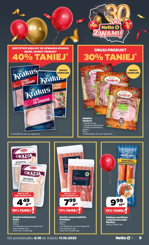 Netto - gazetka promocyjna Gazetka Spożywcza od poniedziałku 06.10 do soboty 11.10 - strona 9