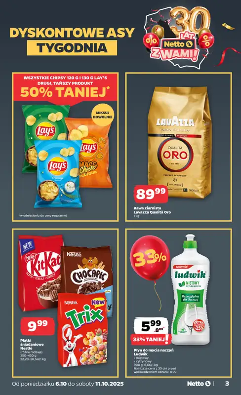 Netto - gazetka promocyjna Gazetka Spożywcza od poniedziałku 06.10 do soboty 11.10 - strona 3