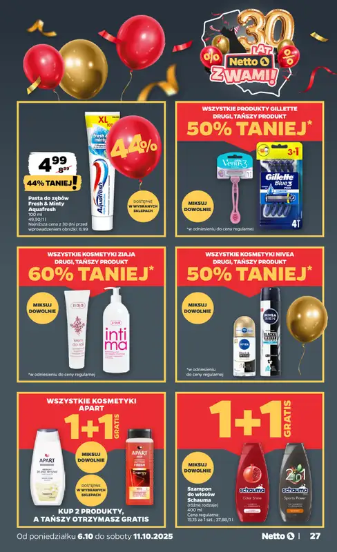 Netto - gazetka promocyjna Gazetka Spożywcza od poniedziałku 06.10 do soboty 11.10 - strona 27