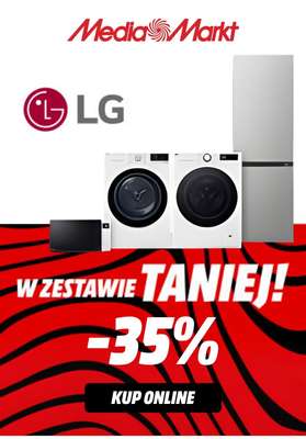 Media Markt - gazetka promocyjna -35% na drugie urządzenie marki LG od wtorku 07.10 do środy 08.10