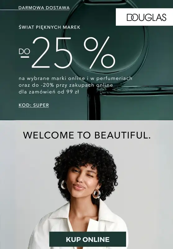 Douglas - gazetka promocyjna Do -25% na wybrane marki od wtorku 07.10 do niedzieli 12.10