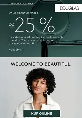 Douglas - gazetka promocyjna Do -25% na wybrane marki od wtorku 07.10 do niedzieli 12.10 Douglas - gazetka promocyjna Do -25% na wybrane marki od wtorku 07.10 do niedzieli 12.10