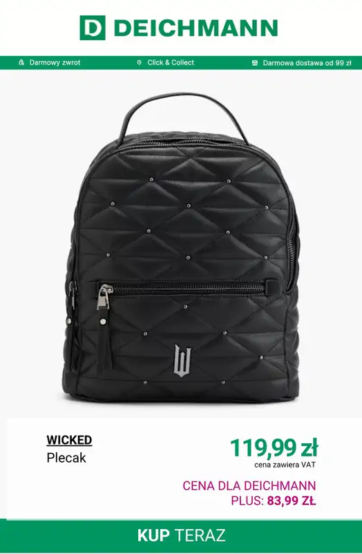 Deichmann - gazetka promocyjna -30% na plecaki i torebki przy zakupach od 99 zł od wtorku 07.10  - strona 5