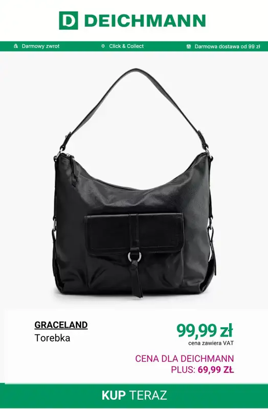 Deichmann - gazetka promocyjna -30% na plecaki i torebki przy zakupach od 99 zł od wtorku 07.10  - strona 8