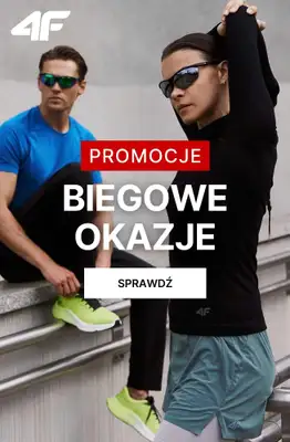 4F - gazetka promocyjna Biegowe okazje od wtorku 07.10  4F - gazetka promocyjna Biegowe okazje od wtorku 07.10
