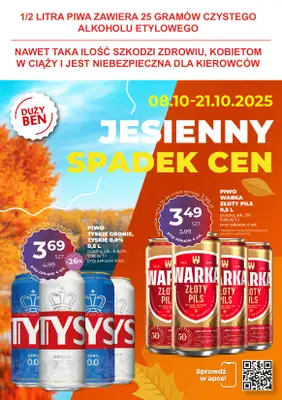 Duży Ben - gazetka promocyjna Gazetka piwna od środy 08.10 do wtorku 21.10 Duży Ben - gazetka promocyjna Gazetka piwna od środy 08.10 do wtorku 21.10