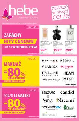 Hebe - gazetka promocyjna Gazetka od środy 08.10 do wtorku 21.10